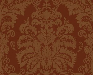 Motif Damas rouge et or - papier-peint